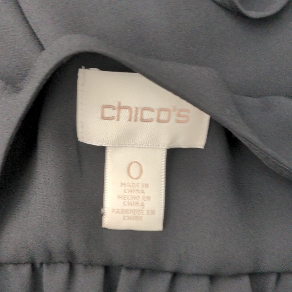 Chico's black semi sheer fringes kimono Size S - Picture 7 of 8